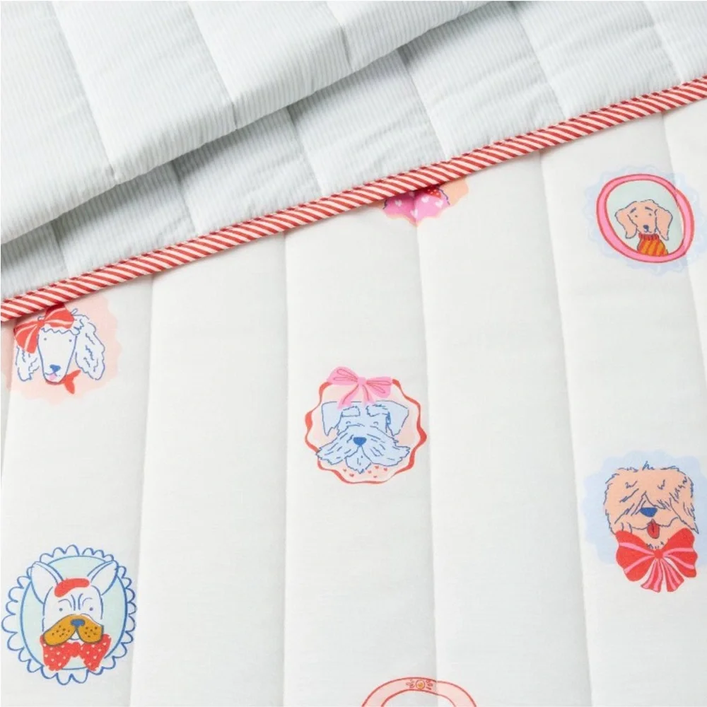 PILLOWFORT NWT patisserie pet Shoppe Kids' Quilt Set -full/queen